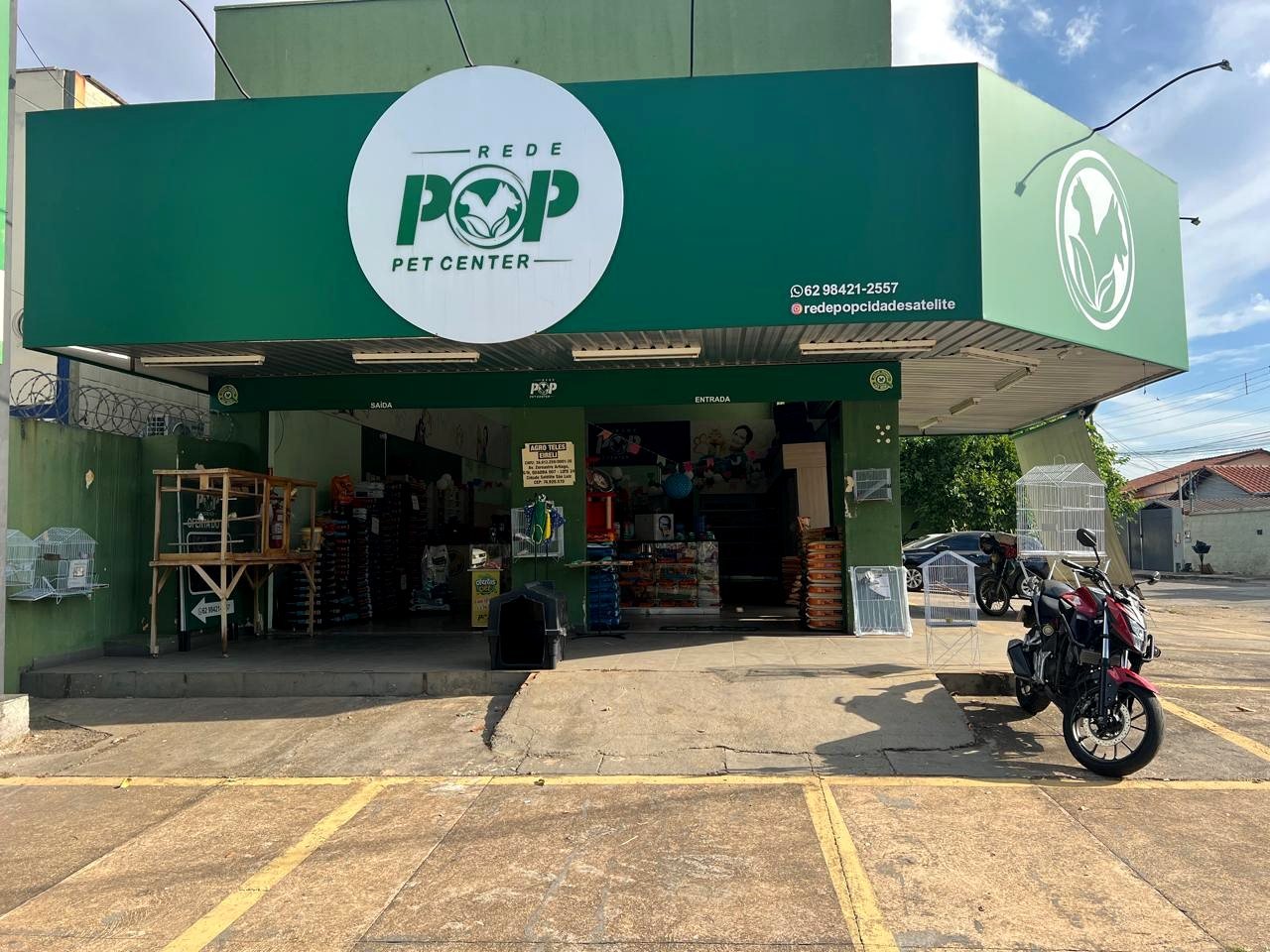 Fachada da Rede Pop Pet Center