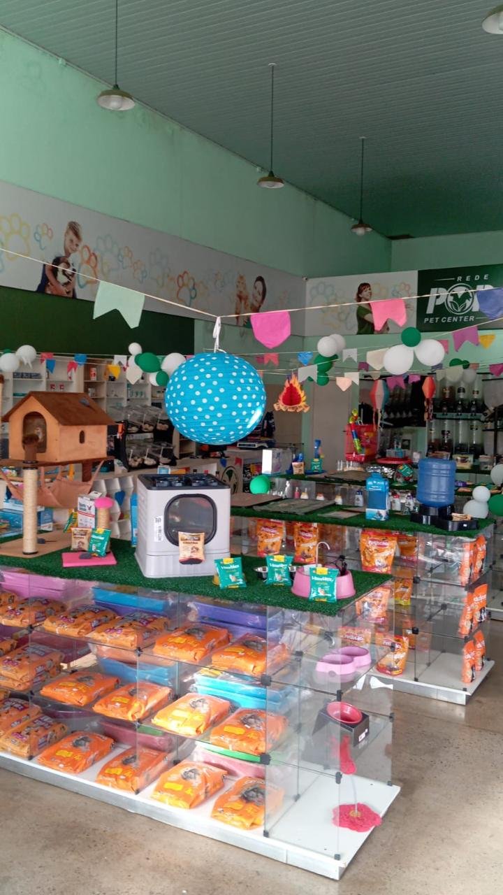 Interior da loja AgroPOP Pet Center